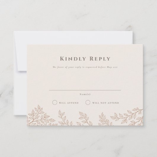 Forest Grove Wedding RSVP Einladung (Vorderseite)