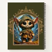 Forest Guardian Cat - Whimsisches Fantasy Animal Notizblock (Rückseite)