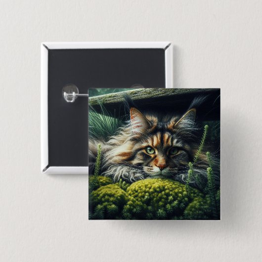 Forest Guardian Feline Button (Vorne & Hinten)