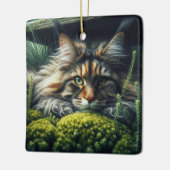 Forest Guardian Feline Keramikornament (Links)