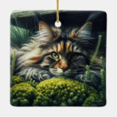 Forest Guardian Feline Keramikornament (Rückseite)