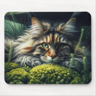 Forest Guardian Feline Mousepad