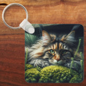 Forest Guardian Feline Schlüsselanhänger (Vorderseite)