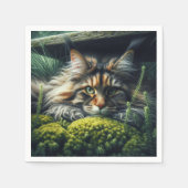 Forest Guardian Feline Serviette (Vorderseite)