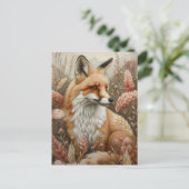 Forest Guardian - The Cunning Red Fox Postkarte (Stehend Vorderseite)