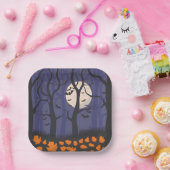 Forest Halloween Pappteller (Party)