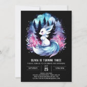 Forest Happy Wolf Birthday Einladung (Vorderseite)