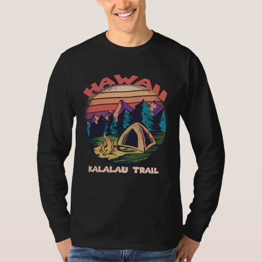 Forest Hawaii Kalalau Trail Camping Nature Hiking T-Shirt (Vorderseite)