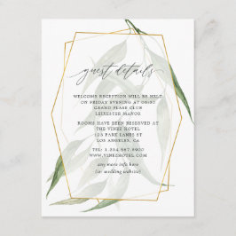 Forest Herbarium Geometric Wedding Guest Details Begleitkarte