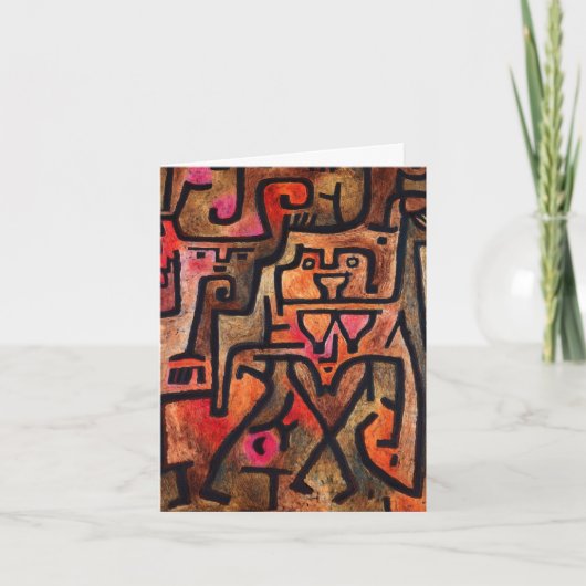 Forest Hexe, Paul Klee Abstrakte Kunst Karte (Vorderseite)