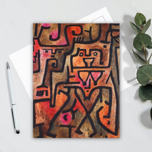 Forest Hexe, Paul Klee Abstrakte Kunst Postkarte