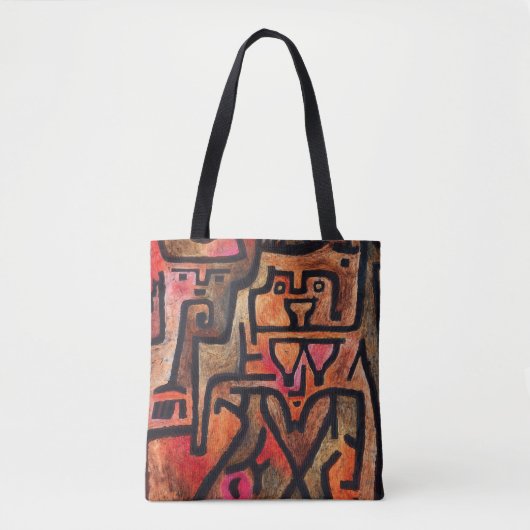 Forest Hexe, Paul Klee Abstrakte Kunst Tasche (Vorderseite)
