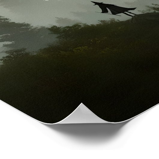 Forest Hexenkunst - Halloween-Poster Poster (Ecke)