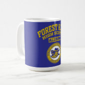 Forest Hills High School NY Alumni-Tasse Kaffeetasse (Vorderseite Links)