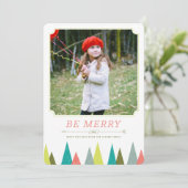 Forest Holiday Foto Cards Feiertagskarte (Stehend Vorderseite)