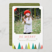 Forest Holiday Foto Cards Feiertagskarte (Vorne/Hinten)