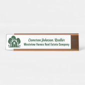 Forest Home Real Estate Company Custom Realtor Schreibtischnamensplakette (Vorderseite )