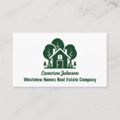 Forest Home Real Estate Company Custom Realtor Visitenkarte (Vorderseite)