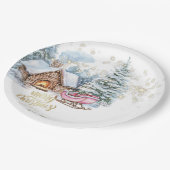 Forest House Sleigh Pappteller (Schrägansicht)