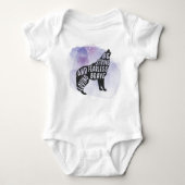Forest Howling Wolf Art Lover Baby Bodysuit Baby Strampler (Vorderseite)