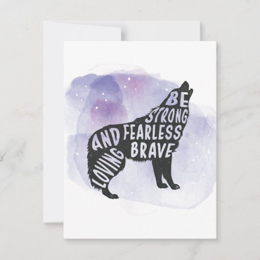 Forest Howling Wolf Art Lover Einladung (Vorderseite)