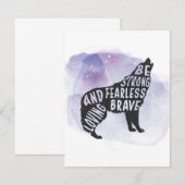 Forest Howling Wolf Art Lover Einladung (Vorne/Hinten)