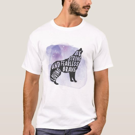 Forest Howling Wolf Art Lover T - Shirt (Vorderseite)