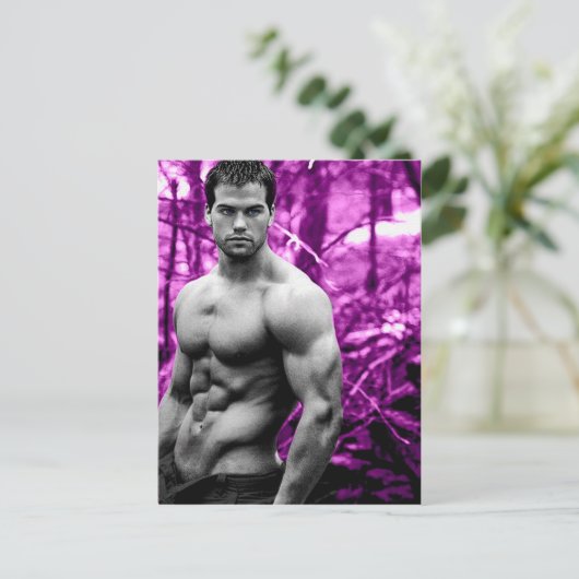 Forest Hunk Postkarte (Stehend Vorderseite)