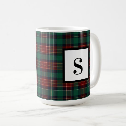 Forest Hunter Tartan Kaffeetasse (VorderseiteRechts)