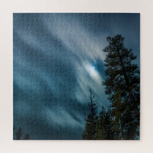 Forest in Moonlight Night Sky Puzzle (Vertikal)