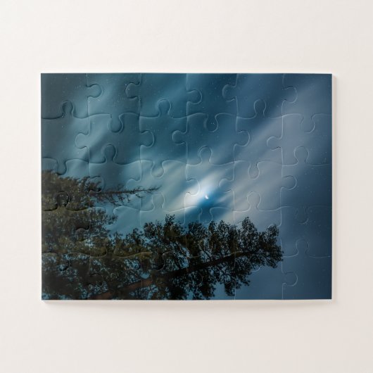 Forest in Moonlight Night Sky Puzzle (Horizontal)
