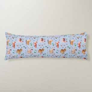 forest in watercolor pattern- bambi, fox, coney seitenschläferkissen