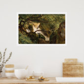 Forest Interior mit Wasserfall, Papigno Poster (Küche)