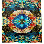 FOREST JAPANESE ART PATTERN DUSCHVORHANG (Vorderseite)