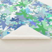 Forest Kinderzimmer Blue Green Gree Leaf Blumenmus Sherpadecke (3/4)