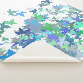 Forest Kinderzimmer Blue Green Gree Leaf Blumenmus Sherpadecke (3/4)