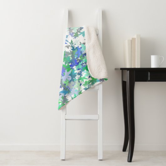 Forest Kinderzimmer Blue Green Gree Leaf Blumenmus Sherpadecke (Beispiel)