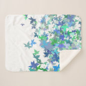 Forest Kinderzimmer Blue Green Gree Leaf Blumenmus Sherpadecke (Vorderseite (Horizontal))