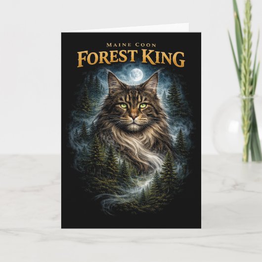 Forest King Feiertagskarte (Vorderseite)