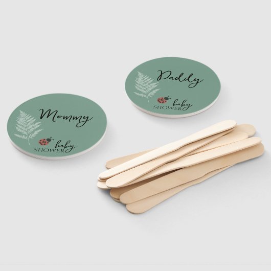 Forest Ladybugs Green Baby Dusche Fächer (Non-assembled)