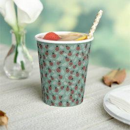 Forest Ladybugs Green Baby Dusche Pappbecher