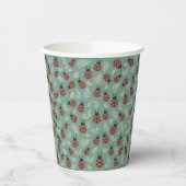 Forest Ladybugs Green Baby Dusche Pappbecher (Links)