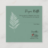 Forest Ladybugs Green Baby Dusche Windeln Raffel Begleitkarte (Vorderseite)