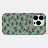 Forest Ladybugs Green Background Case-Mate iPhone Hülle (Rückseite (Horizontal))
