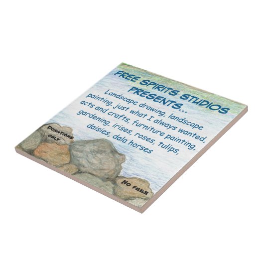 Forest Lake Art Tile Fliese (Seite)