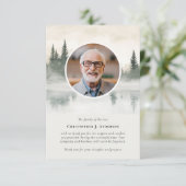 Forest Lake Foto Beileid Beerdigung Gedenkstätte Dankeskarte (Stehend Vorderseite)