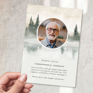 Forest Lake Foto Beileid Beerdigung Gedenkstätte Dankeskarte