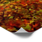 Forest Lake Mountains Herbst Farben Wasserfarbe Ku Poster (Ecke)