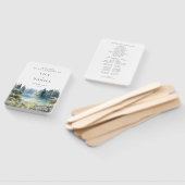Forest Lakeside Wildflowers Floral Wedding Program Fächer (Non-assembled)
