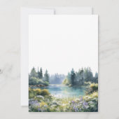 Forest Lakeside Wildflowers Floral Wedding Save The Date (Rückseite)